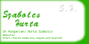 szabolcs hurta business card